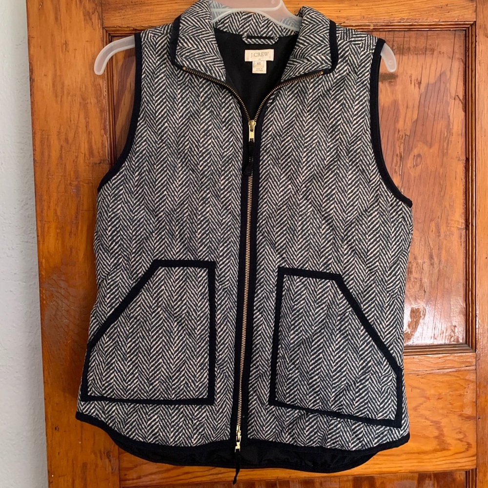 J Crew Herringbone Vest